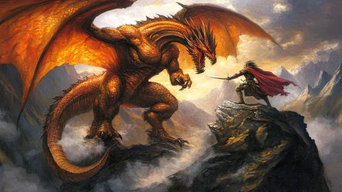 Fiery Dragon Versus Courageous Knight