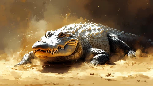 Reptilian Majesty on Arid Sands