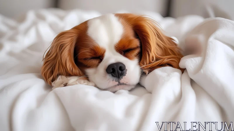 Cozy Puppy in Dreamland AI Image