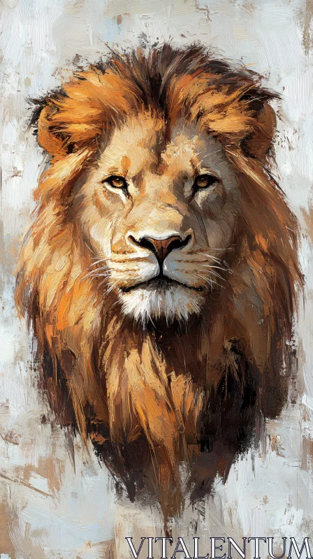 Regal Lion Painting AI Image