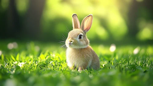 Charming Young Bunny in Nature