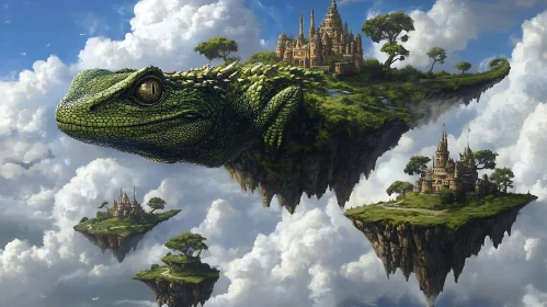 Floating Islands and Giant Lizard