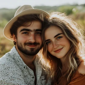 Portrait of a Joyful Couple in Natural Light