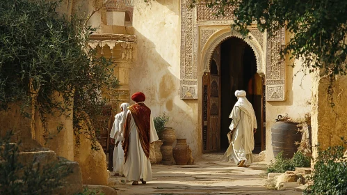 Figures in Moroccan street