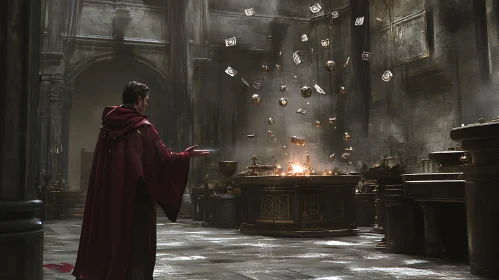 Crimson Robe Magic Ritual