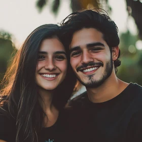 Young Couple's Portrait of Happiness