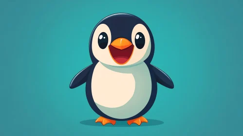 Cute Penguin Cartoon Art