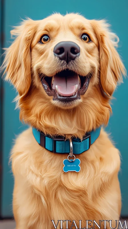 Happy Golden Retriever Image AI Image