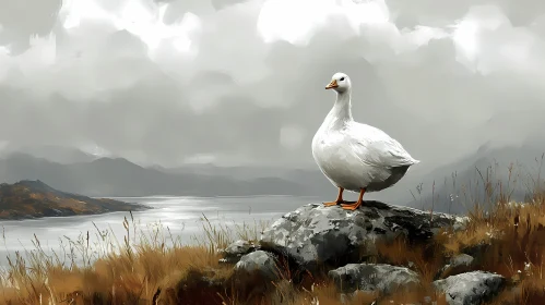 Tranquil Avian Landscape