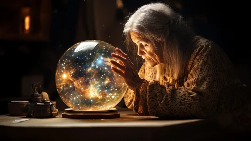 Elder Woman and the Cosmic Sphere