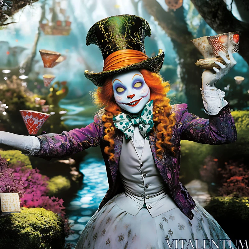 AI ART Whimsical Mad Hatter Character Portrait