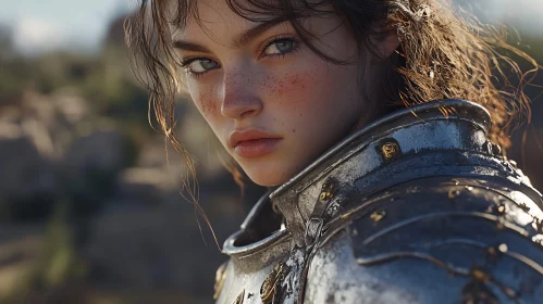 Female Knight Close-Up