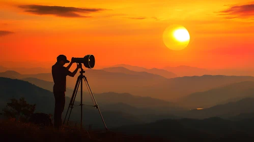 Telescope View at Sunset
