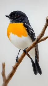 Black and Orange Bird on a Branch