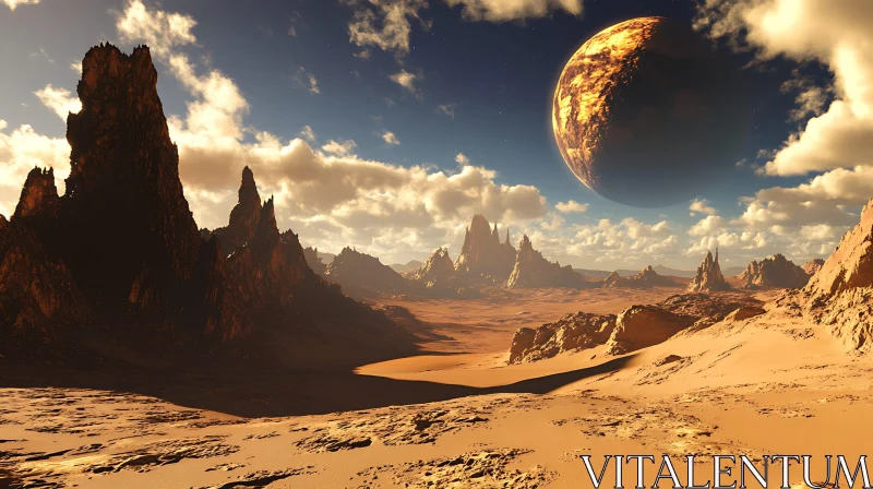 AI ART Surreal Desert Planet Landscape