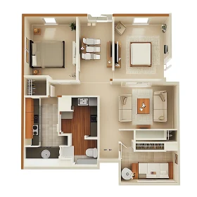 Apartment Layout Design Blueprint