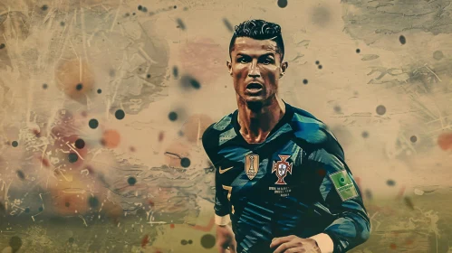 Cristiano Ronaldo Abstract Sports Art