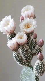 Cactus Blossoms in Soft White and Pink