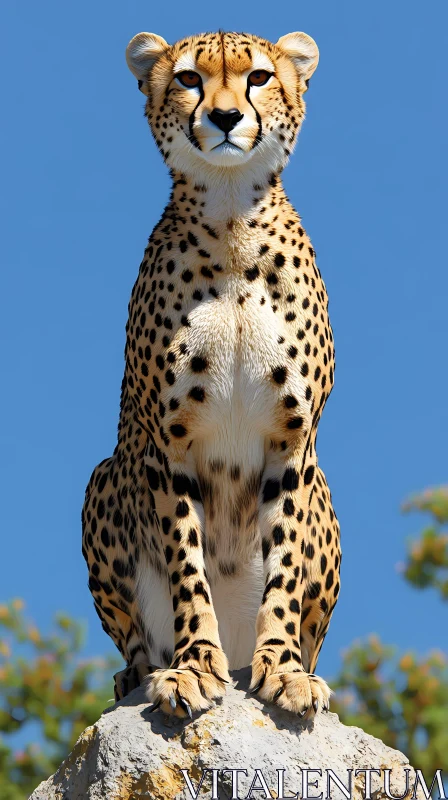 Regal Cheetah in Nature AI Image