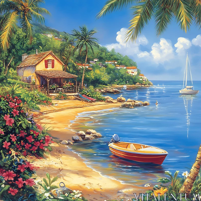 AI ART Seaside Cottage Retreat