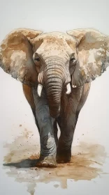 Elephant Watercolor Art