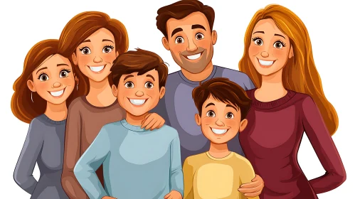 Cartoon Family Illustration