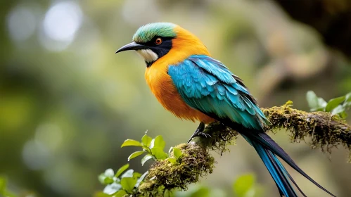 Colorful Plumage of a Tropical Bird