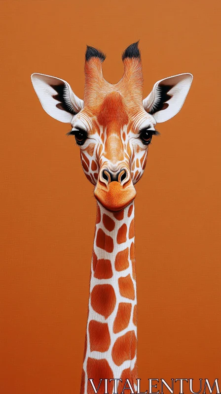 Elegant Giraffe Art with Geometric Patterns AI Image