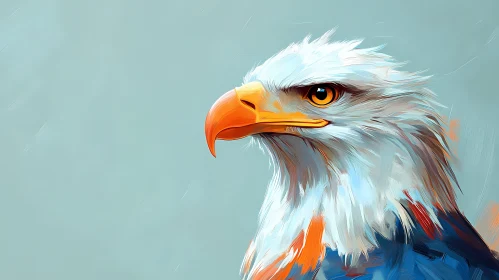 Majestic Eagle Portrait in Art