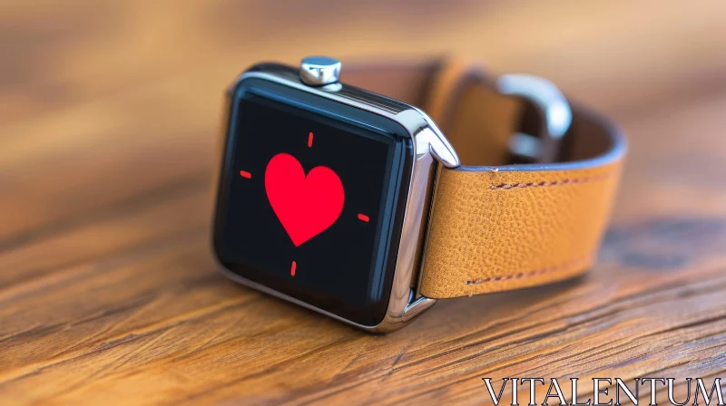 Romantic Apple Watch with Heart Design | Cross Processing Style AI Image