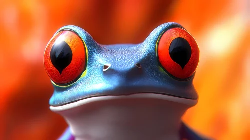 Vibrant Frog Close-Up