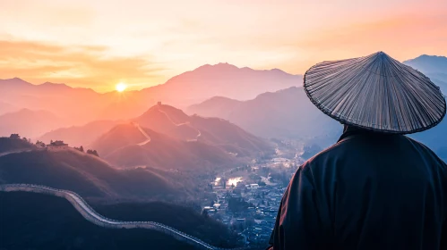 Sunset Over the Great Wall