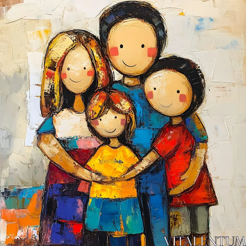 AI ART Stylized Family in Harmony