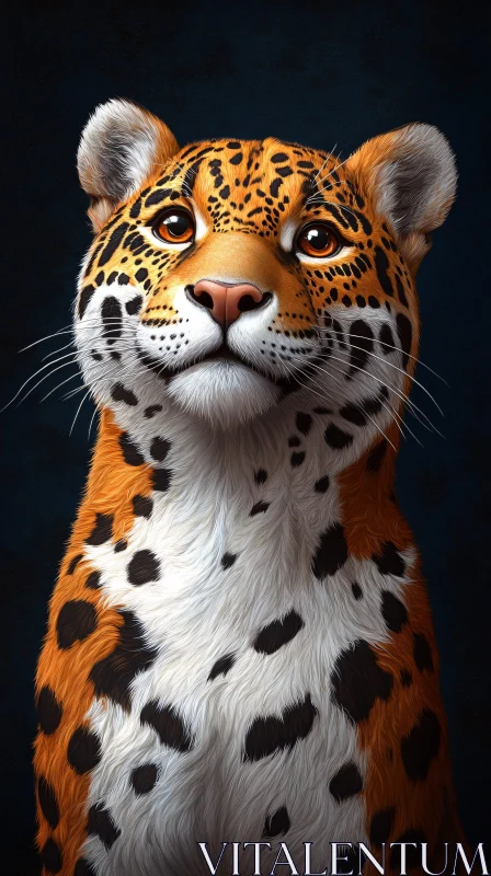 Leopard Face Close-up AI Image