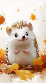 Whimsical Hedgehog Painting