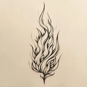 Monochrome Flowing Flame