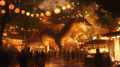 Night Market Dragon Illumination