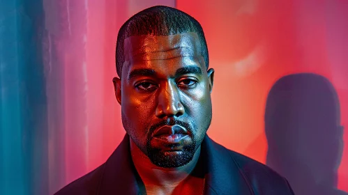 Kanye West in Colorful Light