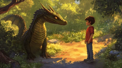 A Boy's Meeting with a Dragon