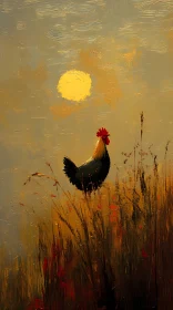 Twilight Rooster Scene