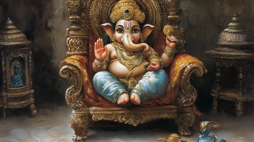 Infant Ganesha: A Divine Portrait