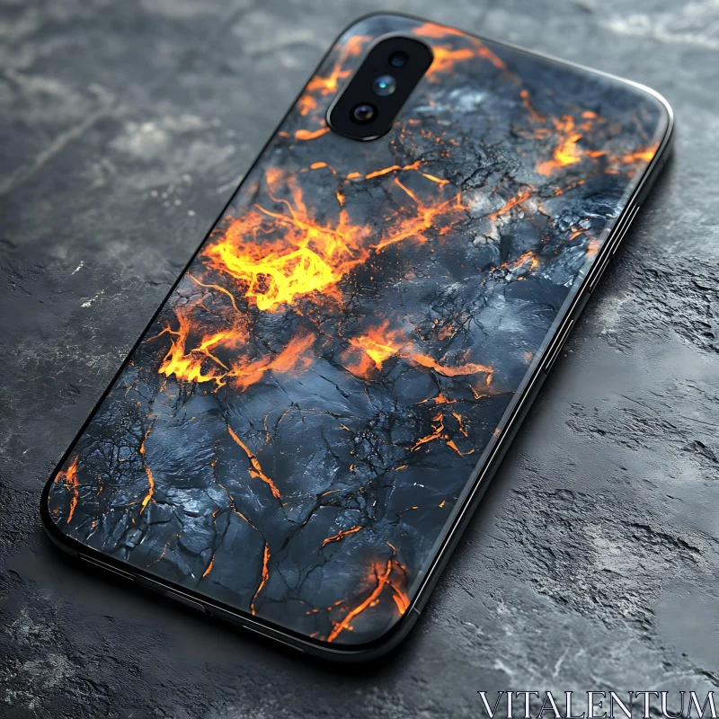 Volcanic Theme Phone Cover AI Image