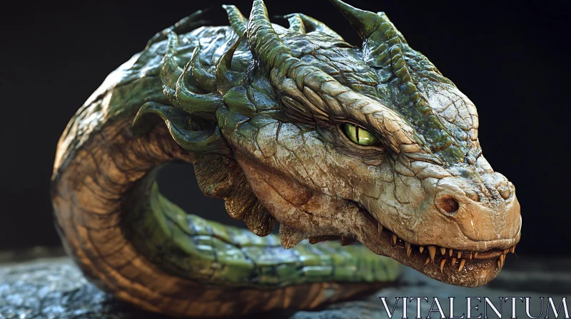 AI ART Detailed Dragon Portrait