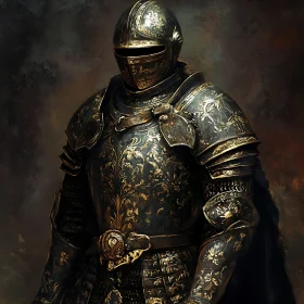 Medieval Knight with Floral Armor