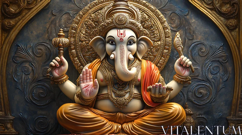 Lord Ganesha in Meditation AI Image