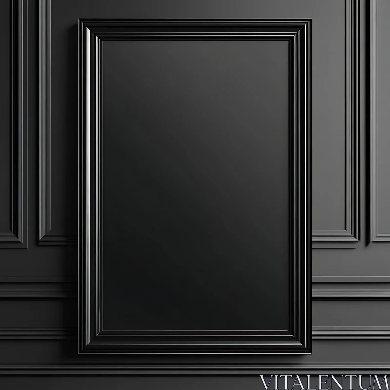 Elegant Black Frame Design AI Image