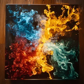 Abstract Collision of Fire and Water