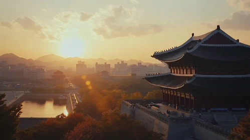 Golden Hour at the Asian Temple