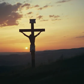 Religious Silhouette at Dusk