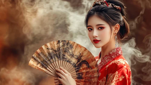 Portrait of a Woman with Fan